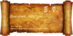Barchet Véta névjegykártya